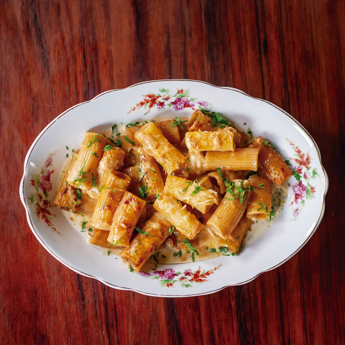 Rigatoni Recheado e Gratinado do Hugo