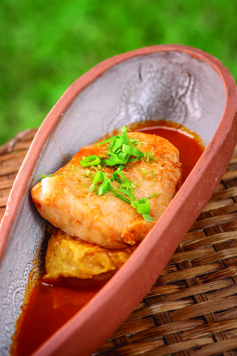 Peixe com Banana — detalhe